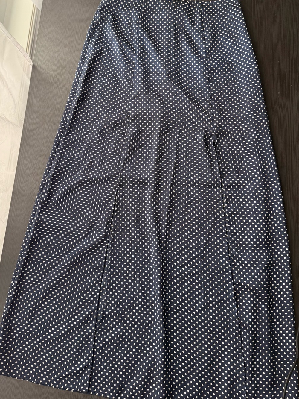 The Fifth Label Navy and White Polka Dot Maxi Skirt